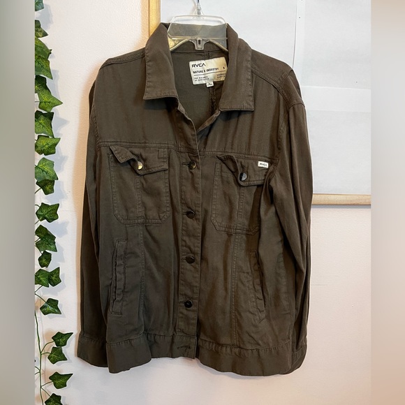 Dark Green RCVA Button Up Jacket - Picture 3 of 7